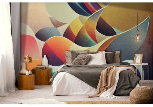 Artistic wallpaper vintage colorful drops 2