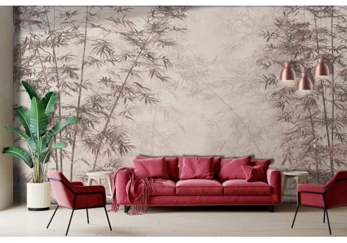 Forest wallpaper with tropical trees