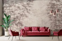 Forest wallpaper with tropical trees