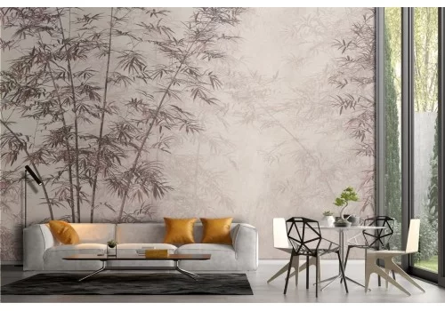 Forest wallpaper with tropical trees 2