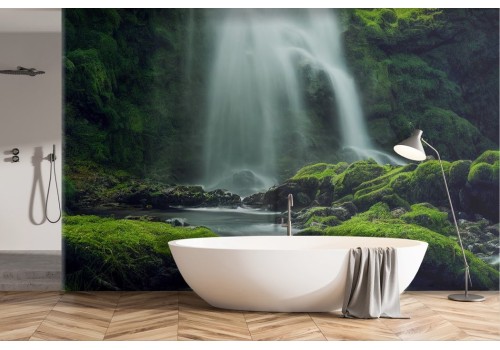 Zen waterfall nature wallpaper