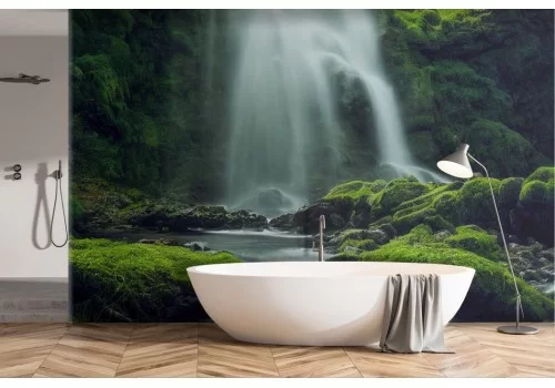 Zen waterfall nature wallpaper