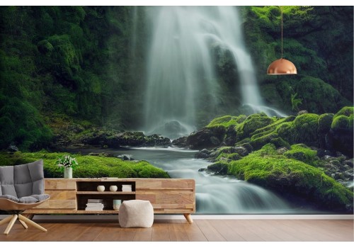 Zen waterfall nature wallpaper 2