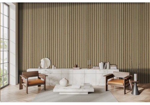 Striped wallpaper with vintage gold background