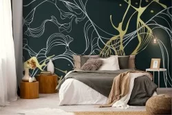 Abstract Luxury Wallpaper Stripes and Waves