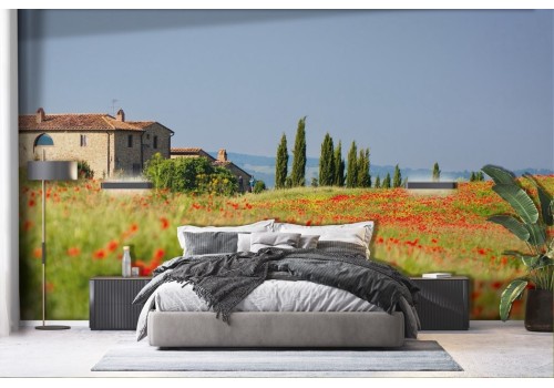 Wallpaper landscape blooming hills