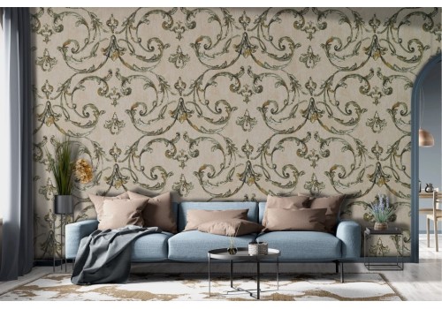 Damask vintage wallpaper decoration
