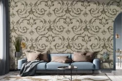 Damask vintage wallpaper decoration