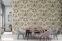Vintage damask wallpaper