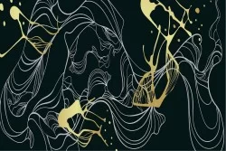 Carta da Parati Design e Stili Astratta Luxury Righe e Onde