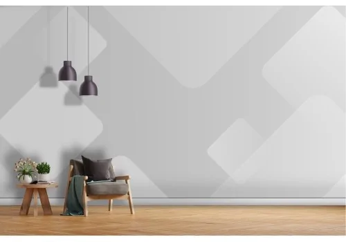 Geometric Wallpaper White Squares -a257