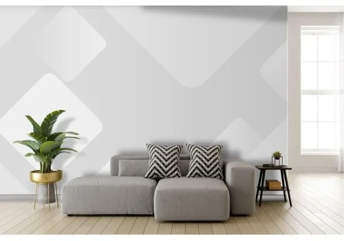 Geometric wallpaper white squares 2
