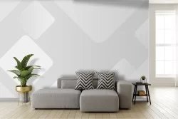 Adhesive Wallpaper with white geometric squares