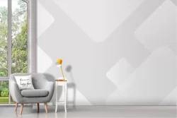 White geometric wallpaper