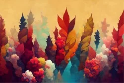 Carte da Parati dipinto autunno