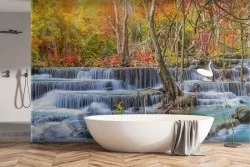 Waterfall nature zen wallpaper