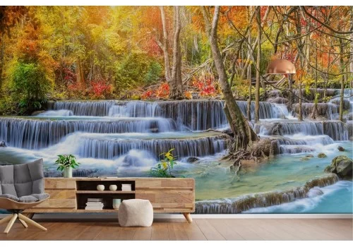 Carta da parati cascata natura zen 2