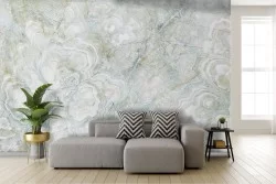 Adhesive Wallpaper in white and grey marble