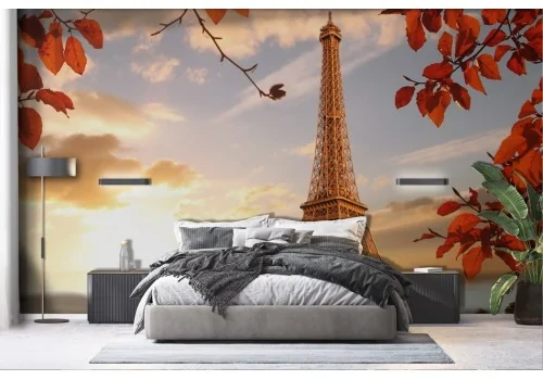 Carta da parati Parigi Tour Eiffel tramonto