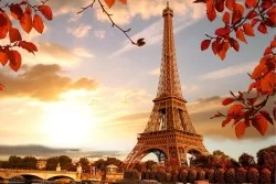 Carte da Parati Parigi tramonto