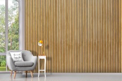 Wood effect wallpaper