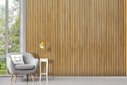 Wood effect wallpaper