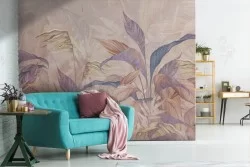 Carta da Parati foglie effetto zen