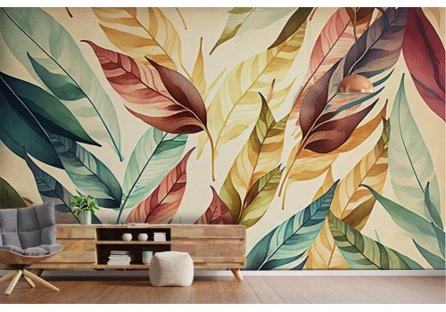 Large autumn leaves wallpaper 2