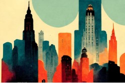 Carte da Parati New York dipinto