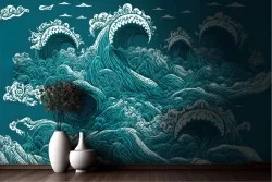 Wallpapers of the sea with big waves
