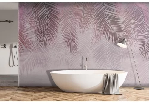 Carta da parati palme tropicali rosa