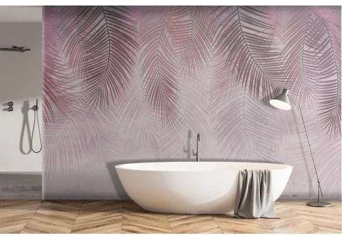 Pink Tropical Palm Wallpaper -a296