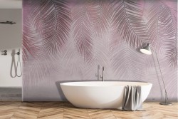 Pink tropical palm wallpaper