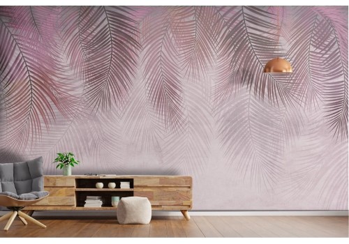 Pink tropical palm wallpaper 2