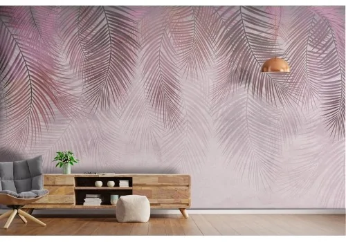 Pink tropical palm wallpaper 2