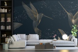 Carta da Parati uccelli stilizzati