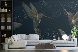 Stylized bird wallpaper