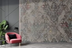 Vintage damask wallpaper