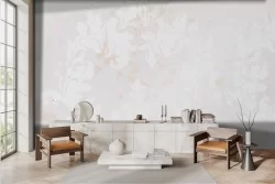 Vintage abstract white and cream wallpaper