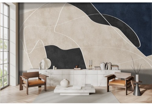 Abstract wallpaper background with white stripes and waves