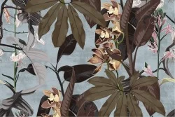 Tropical flowers wallpaper