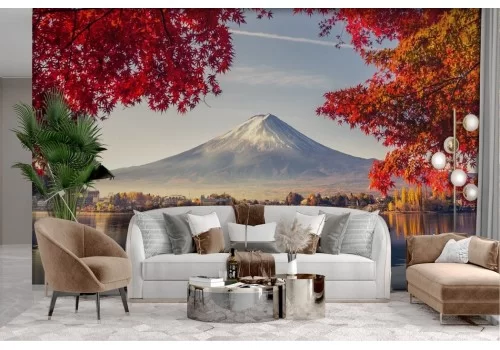 Carta da parati natura giapponese lago 2