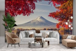 Japanese Nature Lake Adhesive Wallpaper