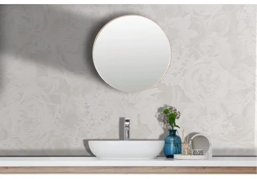 Ivory wallpaper with white flowers 2