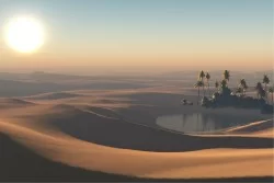 Carta da Parati Deserto oasi Tropicale