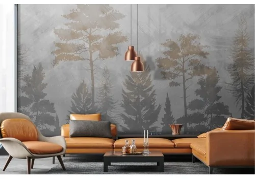 Shaped forest wallpaper illustration 2