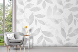 White Leaves Wallpaper