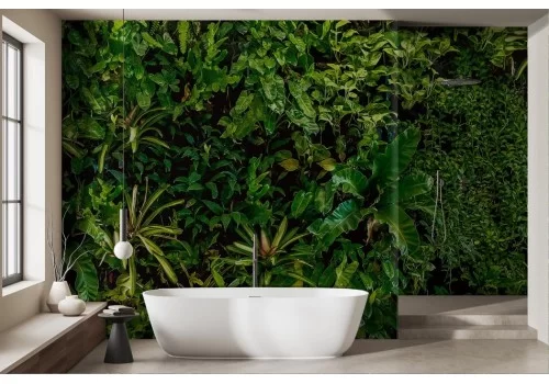 Carta da parati foglie verdi jungle