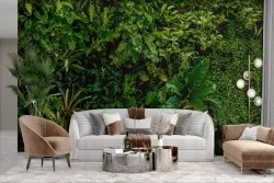 Adhesive Wallpaper Green Jungle Leaves
