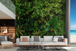 Carta Da Parati Adesiva Foglie Verde - Stile Jungle Tropicale, 44.5x300 Cm, Per Pareti E Mobili